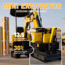 Heavy Duty Mini 13.5HP 1.0T Excavator Crawler Digger With Bucket (SAK31702) Heavy Duty Mini 13.5HP 1.0T Excavator Crawler Digger With Bucket (SAK31702)