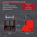 Heavy Duty Ultrasonic Fuel Gas Injector Car Cleaner Tester Machine, 4 Cylinder (97236540) Heavy Duty Ultrasonic Fuel Gas Injector Car Cleaner Tester Machine, 4 Cylinder (97236540)