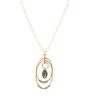 Henley Blue Abalone Golden Pendant Necklace Henley Blue Abalone Golden Pendant Necklace