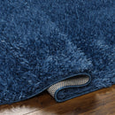 Faina Solid Dark Blue Shag Washable Area Rug - Clearance Faina Solid Dark Blue Shag Washable Area Rug - Clearance