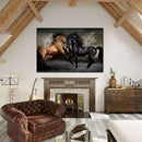 Clashing Wild Horses Wall Art Clashing Wild Horses Wall Art