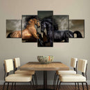 Clashing Wild Horses Wall Art Clashing Wild Horses Wall Art