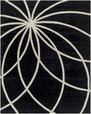 Davison Black Geometric Wool Carpet Davison Black Geometric Wool Carpet