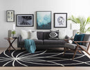 Davison Black Geometric Wool Carpet Davison Black Geometric Wool Carpet