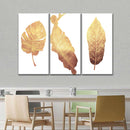 Triple Golden Leaves Wall Art Triple Golden Leaves Wall Art