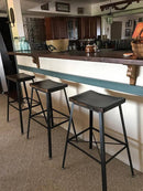 Saddle Seat Bar Stool, Counter Stool, Bar Stool Counter Height, Kitchen Island Stool, Reclaimed Wood Bar Stool, Industrial Metal Stool Saddle Seat Bar Stool, Counter Stool, Bar Stool Counter Height, Kitchen Island Stool, Reclaimed Wood Bar Stool, Industrial Metal Stool