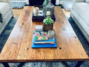 The Campbell Industrial Style Coffee Table, Extra Large Coffee Table, Reclaimed Wood and Metal Custom Coffee Table, Reclaimed Wood Table The Campbell Industrial Style Coffee Table, Extra Large Coffee Table, Reclaimed Wood and Metal Custom Coffee Table, Reclaimed Wood Table