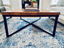 The Campbell Industrial Style Coffee Table, Extra Large Coffee Table, Reclaimed Wood and Metal Custom Coffee Table, Reclaimed Wood Table The Campbell Industrial Style Coffee Table, Extra Large Coffee Table, Reclaimed Wood and Metal Custom Coffee Table, Reclaimed Wood Table