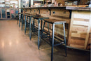 Saddle Seat Bar Stool, Counter Stool, Bar Stool Counter Height, Kitchen Island Stool, Reclaimed Wood Bar Stool, Industrial Metal Stool Saddle Seat Bar Stool, Counter Stool, Bar Stool Counter Height, Kitchen Island Stool, Reclaimed Wood Bar Stool, Industrial Metal Stool