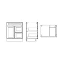 24 Inch Hickory Shaker Single Sink Bathroom Vanity with Drawers on the Right 24 Inch Hickory Shaker Single Sink Bathroom Vanity with Drawers on the Right