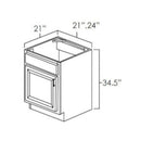 21 Inch Hickory Shaker Single Sink Bathroom Vanity 21 Inch Hickory Shaker Single Sink Bathroom Vanity
