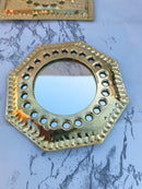 Set of 14 , 7  Small Brass Mirror - Small Decorative Wall Mirrors Set of 14 , 7  Small Brass Mirror - Small Decorative Wall Mirrors