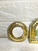 Set of Wall Decorative Mirrors - Brass Small Wall Mirrors Set of Wall Decorative Mirrors - Brass Small Wall Mirrors