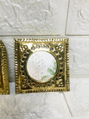 Set of Wall Decorative Mirrors - Brass Small Wall Mirrors Set of Wall Decorative Mirrors - Brass Small Wall Mirrors