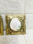 Set of Wall Decorative Mirrors - Brass Small Wall Mirrors Set of Wall Decorative Mirrors - Brass Small Wall Mirrors