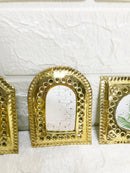 Set of Wall Decorative Mirrors - Brass Small Wall Mirrors Set of Wall Decorative Mirrors - Brass Small Wall Mirrors