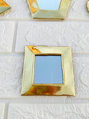 Set of 12 - 6 Small Brass Mirror - Small Decorative Wall Mirrors Set of 12 - 6 Small Brass Mirror - Small Decorative Wall Mirrors