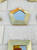 Set of 12 - 6 Small Brass Mirror - Small Decorative Wall Mirrors Set of 12 - 6 Small Brass Mirror - Small Decorative Wall Mirrors
