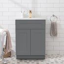 27 Inch Grey Shaker Single Sink Bathroom Vanity 27 Inch Grey Shaker Single Sink Bathroom Vanity