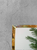 Gold Square Mirror - Unlacquered Brass Mirror Gold Square Mirror - Unlacquered Brass Mirror