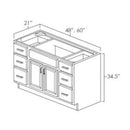48 Inch White Shaker Single Sink Bathroom Vanity with Drawers 48 Inch White Shaker Single Sink Bathroom Vanity with Drawers