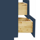 30 Inch Navy Blue Shaker Single Sink Bathroom Vanity with Drawers on the Left 30 Inch Navy Blue Shaker Single Sink Bathroom Vanity with Drawers on the Left