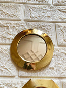 Gold Small Unlacquered Brass Mirror - Wall Decorative Mirrors Gold Small Unlacquered Brass Mirror - Wall Decorative Mirrors