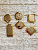Gold Small Unlacquered Brass Mirror - Wall Decorative Mirrors Gold Small Unlacquered Brass Mirror - Wall Decorative Mirrors