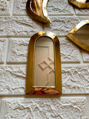 Small Decorative Mirrors - Gold Small Unlacquered Brass Mirror Small Decorative Mirrors - Gold Small Unlacquered Brass Mirror