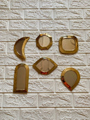 Small Decorative Mirrors - Gold Small Unlacquered Brass Mirror Small Decorative Mirrors - Gold Small Unlacquered Brass Mirror