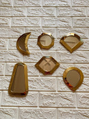 Small Decorative Mirrors - Small Unlacquered Brass Mirror Small Decorative Mirrors - Small Unlacquered Brass Mirror