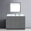 60 Inch Grey Shaker Single Sink Bathroom Vanity with Drawers 60 Inch Grey Shaker Single Sink Bathroom Vanity with Drawers