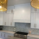 Unfinished Wood Range Hood With Angled Front and Decorative Trim - 30", 36", 42", 48", 54" and 60" Widths Available Unfinished Wood Range Hood With Angled Front and Decorative Trim - 30", 36", 42", 48", 54" and 60" Widths Available
