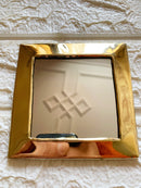 Set of 6 unlacquered Brass Mirror - Decorative Mirror Set of 6 unlacquered Brass Mirror - Decorative Mirror