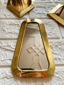 Gold Small Unlacquered Brass Mirror - Small Decorative Mirrors Gold Small Unlacquered Brass Mirror - Small Decorative Mirrors