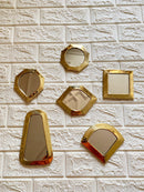 Gold Small Unlacquered Brass Mirror - Small Decorative Mirrors Gold Small Unlacquered Brass Mirror - Small Decorative Mirrors