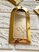 Gold Small Unlacquered Brass Mirror - Wall Decorative Mirrors Gold Small Unlacquered Brass Mirror - Wall Decorative Mirrors