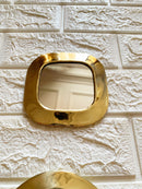 Gold Small Unlacquered Brass Mirror - Wall Decorative Mirrors Gold Small Unlacquered Brass Mirror - Wall Decorative Mirrors