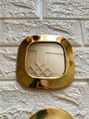 Small Unlacquered Brass Mirror - Small Decorative Mirrors Small Unlacquered Brass Mirror - Small Decorative Mirrors