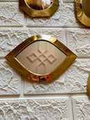 Small Decorative Mirrors - Gold Small Unlacquered Brass Mirror Small Decorative Mirrors - Gold Small Unlacquered Brass Mirror