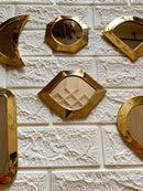 Small Decorative Mirrors - Small Unlacquered Brass Mirror Small Decorative Mirrors - Small Unlacquered Brass Mirror