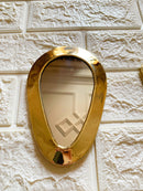 Set of 6 Small Decorative Mirrors -Unlacquered Brass Mirror Set of 6 Small Decorative Mirrors -Unlacquered Brass Mirror