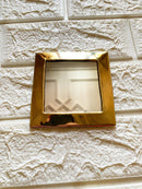 Set of 6 Small Unlacquered Brass Mirror - Small Decorative Mirrors Set of 6 Small Unlacquered Brass Mirror - Small Decorative Mirrors