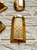 Set of 6 Small Unlacquered Brass Mirror - Decorative Mirrors Set of 6 Small Unlacquered Brass Mirror - Decorative Mirrors