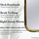 Gold Rectangle Mirror - Handmade Bathroom Mirror Gold Rectangle Mirror - Handmade Bathroom Mirror