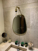 Asymmetrical Brass Mirror - Handmade Wall Bathroom Mirror Asymmetrical Brass Mirror - Handmade Wall Bathroom Mirror