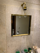 Gold Square Mirror - unlacquered Brass Mirror Gold Square Mirror - unlacquered Brass Mirror