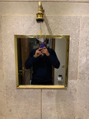 Gold Square Mirror - unlacquered Brass Mirror Gold Square Mirror - unlacquered Brass Mirror