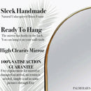 Asymmetrical Brass Mirror - Handmade Wall Bathroom Mirror Asymmetrical Brass Mirror - Handmade Wall Bathroom Mirror