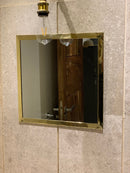 Gold Square Mirror - unlacquered Brass Mirror Gold Square Mirror - unlacquered Brass Mirror